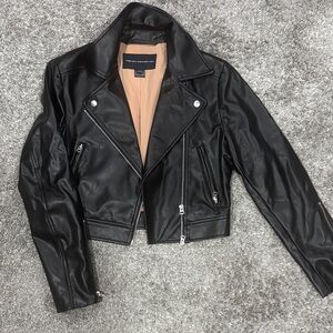 French Connection Black Faux Leather Jacket